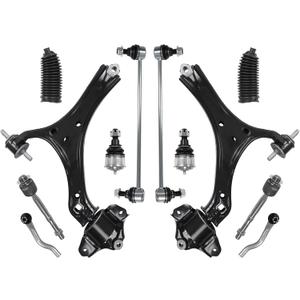 Control Arm, Front Lower Control Arm Ball Joint Sway Bar Tie Rod Boot Compatible With 2013-2017 Honda Accord Automatic Transmission 2.4L ONLY, 2015-2017 Acura TLX 2.4L K642509 K642517