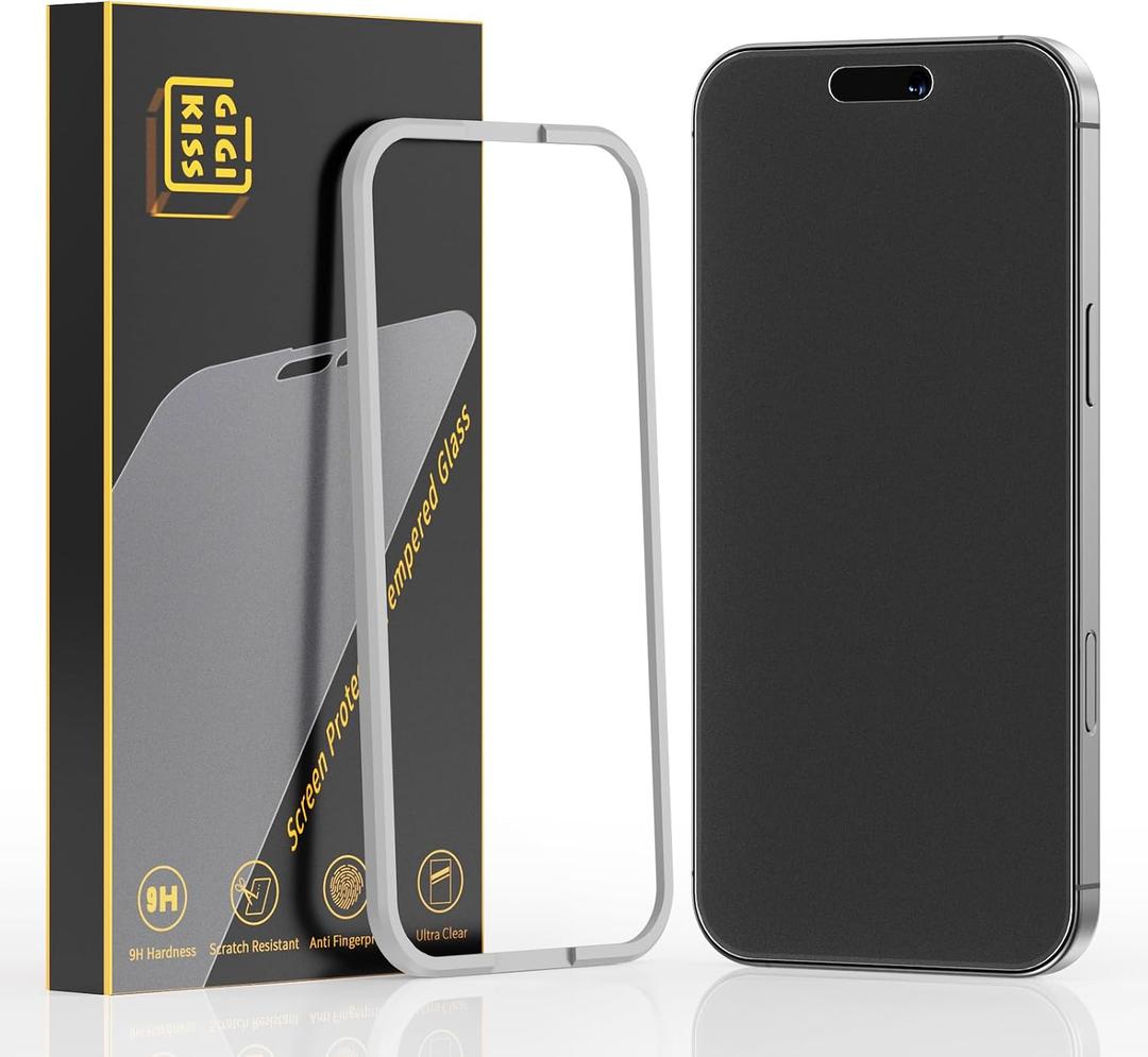 GIGIKISS 2 Pack for iPhone 17 Pro Max Matte Screen Protector 6.9 inch, Anti-Fingerprint Anti-Glare Screen Protector Tempered Glass Easy Installation