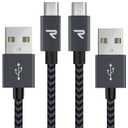 Micro USB Cable,[2 Pack/3.3ft],Rampow QC 3.0 Fast Charging & Sync Android Charger,Braided Nylon Micro USB Cables for Samsung Galaxy S7/S6 and Edge,Note 6/5,Sony,Kindle,PS4,Android Devices - Space Grey