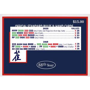 2025 NMJL Mah Jong Card Official Revision - Large Size - (1 Pcs)