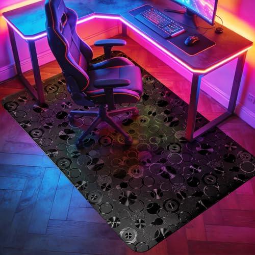 Vicwe Office Chair Mat for Hardwood Floor,36"x55" Office Chair Mats, Anti-Slip Computer Chair Mat for Gaming Rolling Chair, Desk Chair Mat for Home, Office (Black)