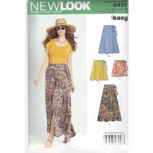 NEW LOOK Patterns Misses' Easy Wrap Skirts in Four Lengths A (6-8-10-12-14-16-18) 6456