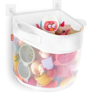 UNEEDE Bath Toy Organizer,4 Gallons Bathtub Toy Storage Organizer,Quick Access Bath Toy Holder For Bathtub,Baby Organizer,Quick Dry Baby For Tub,Mesh Shower Caddy