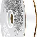 McGinley Mills 7/8" W Acetate Satin Ribbon, White, 100 Yard Spool