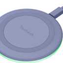 Yootech Wireless Charger,10W Max Wireless Charging Pad Compatible with iPhone 17/17 Pro/17 Pro Max/Air/16/15/14/13/SE 2022/12/11,Samsung Galaxy S25/S24/S23,for AirPods Pro 3(No AC Adapter) (Clove Purple)