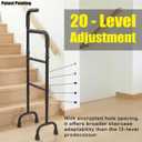 20-Level Adjustable Stair Climbing Assist Cane & Elderly Stair Lift Assist with Anti-Slip Handle & Stabilizing Feet, 300lbs Capacity for Seniors, Standard Steps-Patent Pending