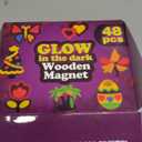 Worgree 48 Pcs DIY Wooden Magnets, Wooden Art Craft Supplies Painting Kit for Kids Ages 4-8 8-12 Glow in The Dark Party Favors Goodie Bag Stuffers Birthday Gifts Toys for Boys Girls