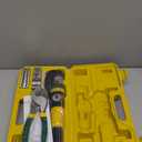 YUZES Hydraulic Crimping Tool and Cable Cutter, 12 AWG to 00 (2/0), 10 Tons Battery Cable Crimper Tool with 9 Crimping Dies, Crimping Tool for Cable Lug, Wire Terminal Lug