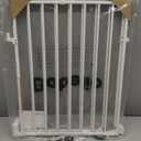 Babelio Baby Gate for Stairs, Kitchen & Doorways, 26-43" W 28" H No Bottom Bar| Easy Installation| One-Handed Operation| Auto-Close| Hardware Mount (Drill Needed) Safety Dog/Pet Gate Indoor (White)