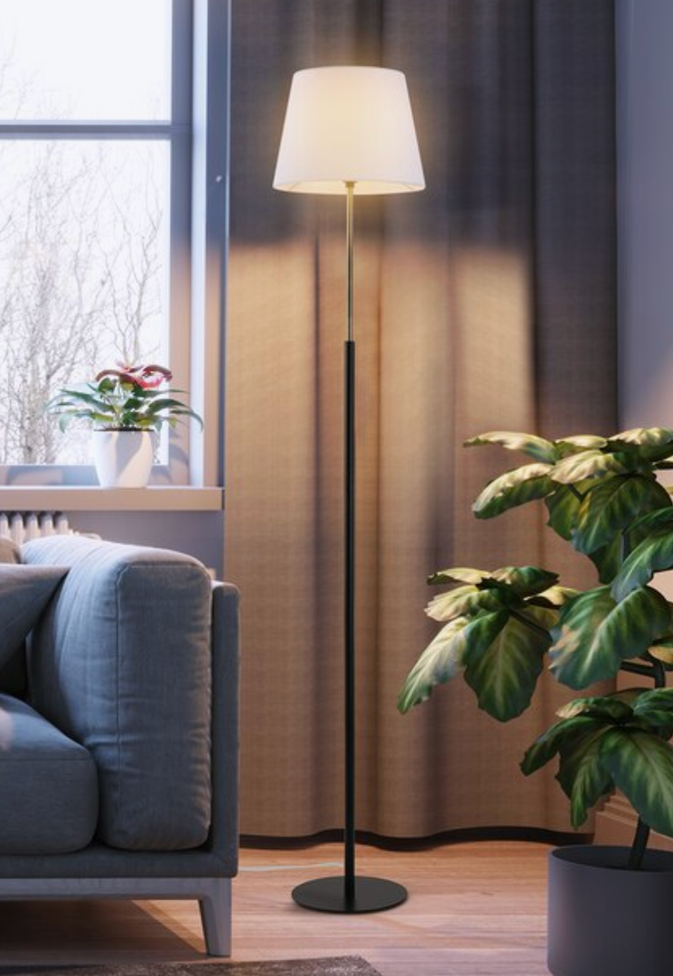 Globe  Floor Lamp with Linen Shade