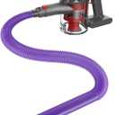 Sealegend Dryer Lint Vacuum Attachment Compatible with Dyson V15 V12 V11 V10 V8 V7 Gen5 Cordless Vacuum Cleaner, Flexible Dryer Vent Cleaner Kit Lint Removal Tool Purple