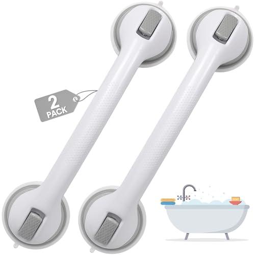 50.99Auroras Strong Suction Cup Grab Bars for Bathtubs and Showers, 2 Pack Removable Heavy Duty Shower Grab Bars for Seniors No Drilling, 16 Inch Non-Slip Shower Handles for Elderly,Children,Injured