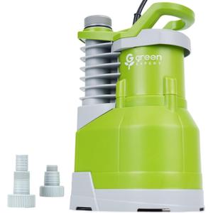 Green Expert 1HP Submersible Sump Pump 4500GPH High Flow 25-Foot Power Cord for Fast Water Removal Ideal for Basement Sink Pools Hot Tub Flooded Areas Ponds Portable Utility Pump Quick Drain System