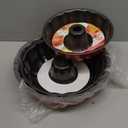 Tosnail Set of 3 Non-Stick Fluted Cake Pan, Tube Pan Round Cake Pan Steel Baking Pan Instant Pot Bakeware - 7", 8.5", 9.5", Red