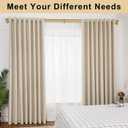 1 Inch Industrial Iron Curtain Rod for Windows 66 to 120, Wrap Around Window Double Curtain Rods, Outdoor Farmhouse Rustic Curtain Rod (Sand Gold)
