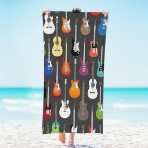 Microfiber Colorful Guitar Bass Thick Beach Towel Oversized, Quick Dry Bath Towel Large, Absorbent Bathroom Towel for Women, Men, Travel, Swim, 31"x61" Ss Guitar Microfiber Colorful Guitar Bass Thick Beach Towel Oversized, Quick Dry Bath Towel Large, Absorbent Bathroom Towel for Women, Men, Travel, Swim, 31"x61" Ss Guitar