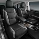 Skechers Memory Foam Car Seat Covers, Air Cool Mesh Thick Seat Covers, Gray Two Front Car Seat Protector, Airbag Compatible, Automotive Comfort & Protection for Most Cars, Van,Trucks, SUV,Grey (Black and Grey)