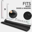 2 x Door Draft Stoppers for Bottom of Door,Under Door Draft Stopper Soundproof,Under Door Gap Filler 30-37",Two Sided Draft Stopper for Bottom of Door,Door Draft Blocker Weather Stripping (Black, Large)