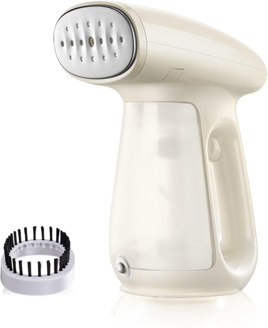 Bear Steamer for Clothes, Handheld Clothes Steamer,1300W Strong Power Garment Steamer with 230ml Tank,Fast Heat-up, Auto-Off, Steam Iron Fabric Wrinkle Remover with Brush for Home and Travel (Beige)
