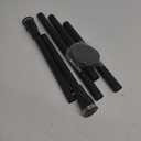 Shower Curtain Rod, 42-60 inches White Tension Shower Curtain Rod No Drilling Adjustable Shower Rods for Bathroom, Windows, Room Divider Black