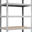 Yaheetech Standing Shelf Units, 5 Tier Storage Shelf, Heavy Duty Shelving, Adjustable Garage Shelves, Utility Rack Shelf Unit, Basement Warehouse Shed, 35.5" Wx 16" D x 71" H - Silver