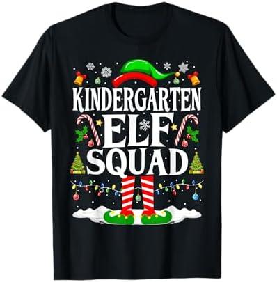 Kindergarten Elf Squad Xmas Funny Christmas Kindergarten Elf T-Shirt XL