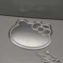 Hello Kit Mirror with Light Neon Signs for Room Decor, USB Powered Cute Cat LED Lights, Teen Girl Best Gift, Makeup Mirror Neon Sign Wall Decor (16.1" L x 13.97" W)