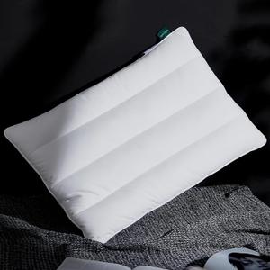 Three Geese Luxury Flat Thin Goose Feather Down Pillows Standard Size, 2.5" Height, 100% Cotton Cover, Medium Firm Hotel Collection Ultra Slim Thin Bed Pillows, Machine Washable, 18 x 26 Inches