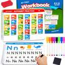 Preschool Learning Activities Educational Workbook: Preschool Handwriting Tracing Books | Autism Learning Materials | Alphabet Learning Toys | Pre k Workbooks | Montessori Busy Book for Kids Ages 3-5