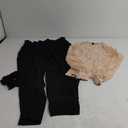 Fancyinn Women's 2 piece Black and Apricot Shirt Size L