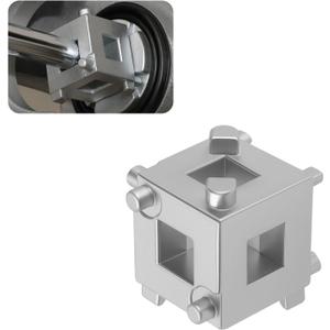 Car Cube Brake Caliper Compression Tool with 3/8" Square Drive Hole,6 Sides Brake Piston Tool for Adjusting Pistons,Steel Car Accessories Rear Brakes Caliper Tools for Disc Brakes