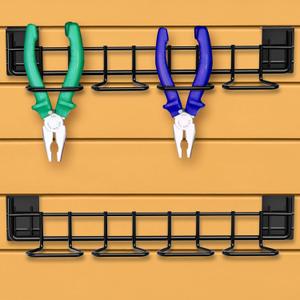 Blulu 2 Pcs Slatwall Screwdriver Holders Slatwall Plier Holders Screw Driver Holders Organizers Slatwall Hooks and Hangers Accessories for Clothing Home Garage Shop Retail Display (Plier Style)