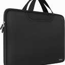 Laptop Sleeve Bag 15.6 Inch, Durable Traveling Briefcase Handle Bag & with Extra Pockets, Computer Protective Case Compatible for 15 15.6 inch HP, Dell, Acer, Asus, Black