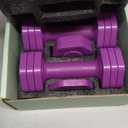 EQUIPRO Adjustable Dumbbell Set, 4 in 1 Free Weights Dumbbells Set for Women, Weights for Women at Home, 2lb 3lb 4lb 5lb with TPU Soft Rubber Handle for Home Gym Exercise Training (Purple)