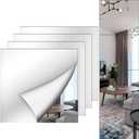 Mirror Wall Full Length,12X14 Inch Unbreakable Mirror Tiles for Bedroom Home Gym Door, Acrylic Mirror Full Body Shatterproof Mirror Stickers for Walls,Mirror Sheets (4pcs)