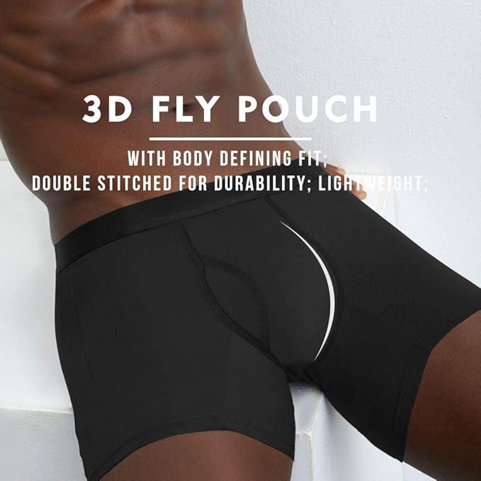 Mayi Men's Underwear Boxer Briefs Cotton Regular Long Mens Boxer Briefs Underwear Men, Large