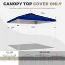 10x10ft Replacement Canopy Top with Air Vent, Waterproof & UV Protection Canopy Tent Top Cover for Straight Leg Canopy Frame - for Outdoor, Patio, Event, Trade Show (Blue, 10x10ft)