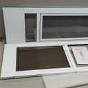 Dog Door for Sliding Glass Door, Adjustable Height 75 3/5" to 80" Sliding Door Pet Door Insert with Screen Design, Suitable for Large Dogs Up to 75 lbs, New