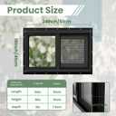 Vinyl Basement Window, Bathroom Sliding Window 24" x 16" Black