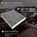 Car Cabin Air Filter, Activated Carbon Automotive Fresh Breeze Air Conditioner Filter, Vehicle Interior Accessories Replacement, Compatible with CR-V Civic Odyssey Accord Siming