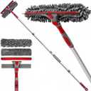 DSV Standard Squeegee Window Cleaner Tool 2-in-1 Window Squeegee for Window Cleaning, 60 Window Cleaning Squeegee Kit with Bendable Head, Window Cleaning Tool With Extension Pole for Home, Car, Glass