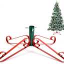 Christmas Tree Stand for Artificial Fake Tree Holder 4 to 8 FT Iron Metal Adjuatable Xmas Tree Base with Thumb Screw Indoor Outdoor Holiday Party Decor Fits Up to 1.4" Tree Trunk(Mix)