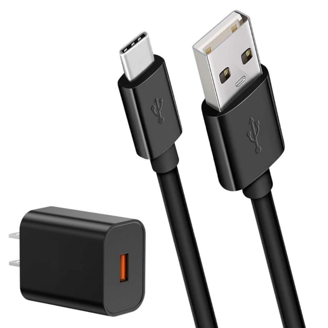 6FT Long USB-C & AC Adapter Power Charger for MNN, KYY, ARZOPA, InnoView, UPERFECT, c-force, ReHisk, ForHelp, HotYeah, VILVA, ViewSonic, VisionOwl & Other Portable Monitor with USB C Charge Port