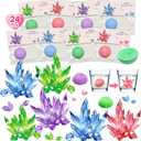 24 Pack Valentines Day Gifts Science Experiment Kit Planting Crystal with Greeting Cards for Kids School Gifts Exchange Classroom Prizes Party Favors Goodie Bag Stuffers for Boys and Girls