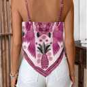 Milumia Women's Tropical Boho Beach Cami Top Summer Vacation Bandana Tops (S)