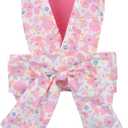 Pinkaholic New York Amabel Dog Harness Flower Pattern Fashionable Cute Spring Summer Harness for Small Dogs, Pink, Large