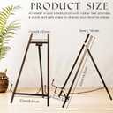 Leinuosen 1 Pcs Metal Easel Stand 16.5" H x 8.7" W x 4.3" D Table Top Easel Stand for Display Tripod Art Picture Mirror Modern Plate Holder for Display Book Photo Wedding Sign (Brown)