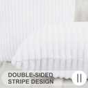 Simmore Decorative Throw Pillow Covers 12x20 Set of 2, Soft Natural Plush Flannel Double-Sided Fluffy Lumbar Pillow Covers for Couch Sofa Living Room, White