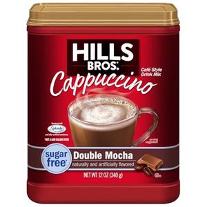 Hills Bros. Cappuccino Mix – Rich, Frothy Coffeehouse-Tasting Instant Drink Mix – Quick and Easy Preparation – Perfect for Hot & Iced Drinks & Creaming Coffee – Sugar-Free Double Mocha, 3 Pack of 12oz By 05/15/2026