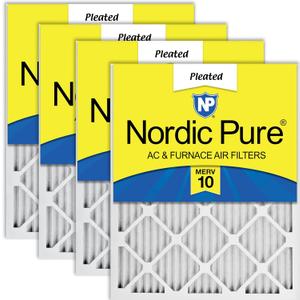 Nordic Pure 16x20x1 (Actual Size: 15 1/2 x 19 1/2 x 3/4) Pleated MERV 10 Air Filters Pack of 4